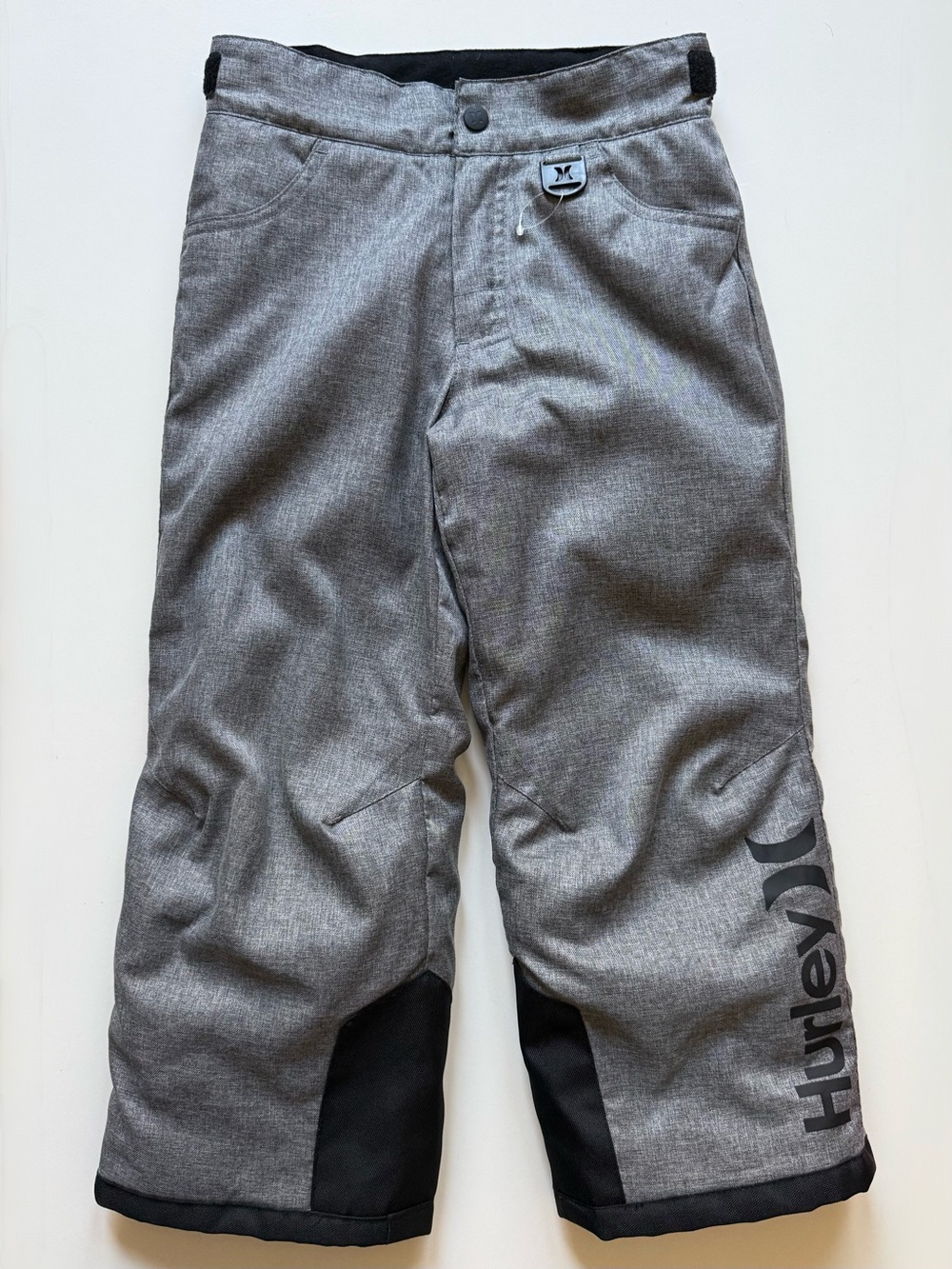 Hurley Boys Water Resistant Snow Pants, Dark Heather Grey - Size 5-6Y